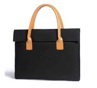 CJHFR472SG Business Borsa for laptop in tessuto Oxford, semplice valigetta da lavoro con tasca interna cerniera for 14 16 pollici Briefcase(Nero,Piccolo)