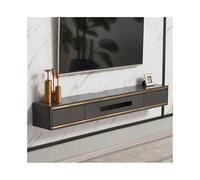 CJHFR472SG Console multimediale fluttuante per TV con portaoggetti, moderna console TV da parete per sotto la TV, console multimediale galleggiante in legno di gomma, per camera da letto, soggiorno