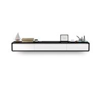 CJHFR472SG Console multimediale Mobile TV sospeso, mobile TV a parete, moderno mobiletto for l'intrattenimento multimediale for soggiorno, ufficio Centro di intrattenimento(Nero,180x20x24cm)