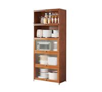 CJHFR472SG Cucina Credenza da cucina a cinque ripiani con ante in vetro rialzate, perfetta for conservare caffè e tè, 172 cm Cassettiera