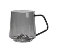 CJHFR472SG Eleganti 15.2oz Smoky Gray Glass Coffee Mugs with Handle, Borosilicate Cups for Latte Cappuccino and Tea Bicchieri