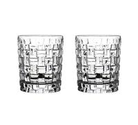 CJHFR472SG Eleganti Bicchiere da whisky con trama intrecciata, bicchieri trasparenti senza piombo for acqua, succhi, latte, birra, cocktail, bevande fredde e calde Bicchieri(Grande)