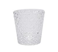 CJHFR472SG Eleganti Bicchiere in cristallo con motivo ananas in rilievo, bicchiere da whisky in vetro trasparente senza stelo 6, once Bicchieri