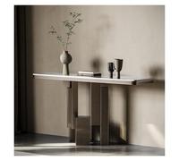 CJHFR472SG Home Tavolo consolle moderno, tavolo da divano con piano in finto marmo bianco, tavolo da ingresso for corridoio soggiorno camera da letto, facile da montare Dietro il divano(Piccolo)