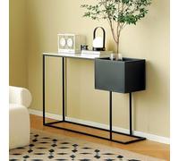 CJHFR472SG Home Tavolo da ingresso moderno, tavolino stretto con piano in finto marmo, tavolo da consolle for soggiorno, corridoio, camera da letto Dietro il divano(M)