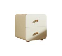 CJHFR472SG Moderno Comodino bianco, credenza in legno massello con due cassetti, mobiletto portaoggetti in legno massello for soggiorno, camera da letto e studio Pratico