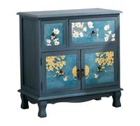 CJHFR472SG Moderno Comodino Verniciato con 2 Cassetti e Vano Doppia Anta for Camera da Letto Pratico(Blue)