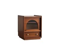 CJHFR472SG Moderno Mobiletto portaoggetti con cassetti in colore marrone/nero, comodino in legno massello for soggiorno, camera da letto, studio Pratico(Bruin)