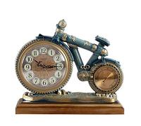 CJHFR472SG Moderno Nuovo orologio da tavolo a pendolo cinese vintage in resina creativo muto mensola decorazione Decorazione da tavolo(Blue)