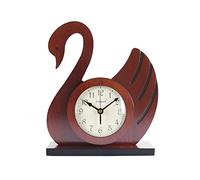 CJHFR472SG Moderno Orologio da salotto moderno e semplice tavolo silenzioso in legno decorativo a forma di cigno creativo Ornamenti for lo studio dell'orologio Decorazione da tavolo