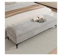 CJHFR472SG Moderno Pouf portaoggetti, Panca for la fine del letto della camera da, Poggiapiedi ottomano con contenitori, contenitore for soggiorno, in velluto Panche punta letto(Light grey)
