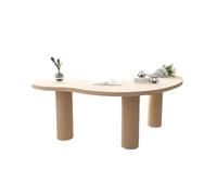 CJHFR472SG Moderno Scrivania moderna minimalista in legno massello scrivania da ufficio for computer creativa for for la casa singola di design Tavolo per PC(Beige,300 * 80 * 75cm)