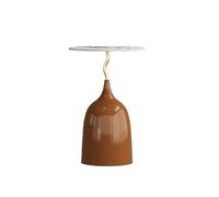 CJHFR472SG Moderno Tavolino da caffè unico fatto a mano, comodino con vassoio naturale for la casa, sala da pranzo o soggiorno, fatto a mano, stile moderno Semplice(Coffee color)
