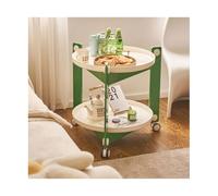 CJHFR472SG Moderno Tavolino laterale portaoggetti con carrello a 2 livelli con piano rimovibile for l'organizzazione della cucina domestica dell'ufficio, 22 x 25 pollici Semplice