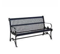 CJHFR472SG Panche da giardino Panca da esterno con schienale for il tempo libero nero, for più persone, 1,5/1,8 metri Cortile(Grande)