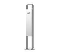 CJHFR472SG Porta Mozziconi di Sigaretta Posacenere da Terra in Acciaio Inossidabile Antipioggia, for la Raccolta Commerciale di Mozziconi di Sigaretta da appoggiare(Silver)