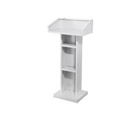 CJHFR472SG Pulpito Leggio in Metallo Podio Reception dell'hotel Banco Check-in Reception del Ristorante Scuola(Bianco)