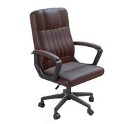 CJHFR472SG Sedia da ufficio, sedia da ufficio, ergonomica, in pelle PU, regolabile in altezza, girevole, girevole, per sala conferenze e studio