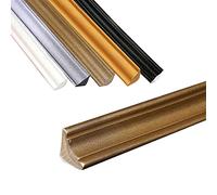 CJHZQYY Striscia autoadesiva per bordi in TPE, decorazione da parete in plastica, impermeabile, antimuffa, per pavimenti, bordi delle pareti (oro champagne, 5 m, 19 x 13 mm)