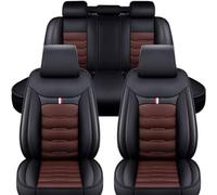 CJJNFDC Set Coprisedili Auto, per VW Golf 5 6 7 8 GTE GTI GTD Clubsport Clubsport45 Variant Alltrack Anteriori impermeabile antiscivolo Copri-sedile,F-Black-coffee