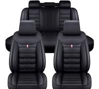 CJJNFDC Set Coprisedili Auto, per VW Golf 5 6 7 8 GTE GTI GTD Clubsport Clubsport45 Variant Alltrack Anteriori impermeabile antiscivolo Copri-sedile,A-Black