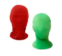 CJKDXDH Maschera in spandex a copertura completa, senza volto, per Halloween, nera, maschera per cosplay, per donne e uomini, 2 pezzi