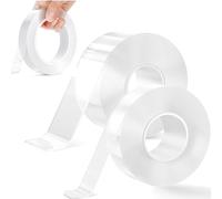 Cjkoonsa Nastro trasparente Nano Tape Extra Forte Double Sided Tape rimovibile su entrambi i lati per tappeti, foto, cucina, casa, auto (3 metri e 5 metri/2 rotoli)