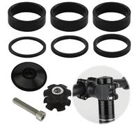 CJMUQHEHH 9 Pezzi Set Distanziatori per Manubrio Bicicletta in Lega di Alluminio, Spaziatori Serie Sterzo 1 1/8 Pollici con Distanziale Cuffia Bici, Top cap MTB, Spessori Manubrio MTB 2/3/5/10 mm