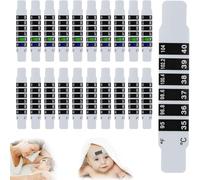 CJQRL 20 Pezzi Termometro Bambini,Strisce per Termometro Frontale per Bambino,Striscia Termometro,Termometro Fronte,Termometro Bambino,Riutilizzabile,per Controllare la Temperatura del Bambino