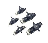 CJTWNBIO Bras BC 1/8-1/2" BSPT Male X 5/32" 1/4" 5/16" 3/8" 1/2" 4-12mm Tube Push in Connect Ball Valve Pneumatic Air Fitting(6mm,1/8")