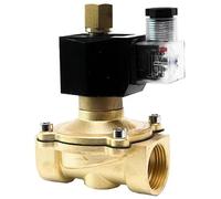 CJTWNBIO Elettrovalvola a solenoide Impermeabile in Ottone 1/4 "1/2" 3/4 "1" 2 "normalmente Aperta 220v 24V 12V 220V 110V(3/8",NPT)