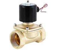 CJTWNBIO Elettrovalvola elettrica DN15 DN20 DN25 DN32 DN40 DN50 220V 110V 24V 12V Valvola a solenoide in Ottone normalmente Chiusa for Acqua Olio Aria(DN6,G_24VDC)