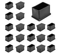 Cjueiom 20 pezzi 20 mm x 30 mm / 13/16 "x 1-3/16" coprigambe per sedie rettangolari, coprigambe per sedie in PVC, protezioni per gambe per sedie e piedini per sedie, puntali