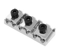 Cjueiom Dado di bloccaggio per chitarra, 42 mm, ponte tremolo per chitarra, con vite chiave, blocco per chitarra elettrica stile Floyd Rose, compatibile con sistema tremolo a doppia chiusura, argento