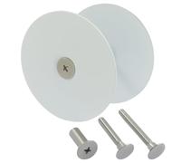 Cjueiom Piastra di copertura per fori per porta, diametro 6,5 cm, per una maggiore sicurezza domestica, privacy e fascino estetico sulle porte d'ingresso, include viti di facile installazione, bianco