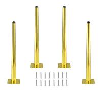 Cjueiom Set di 4 gambe dritte per mobili da 40 cm, gambe per divano a metà secolo, gambe per tavolino da caffè, gambe coniche per sedie in metallo, sostituzione per armadietti ottomani