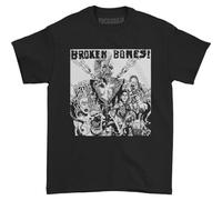 CJVXZVXB Men's Broken Bones Dem Bones Tee T-shirtBlackM