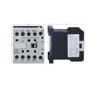 CJX2-K 220V 50/60Hz 6A 9A 12A AC Contactor Din Rail 3P 3main 1NO/3main 1NC Coil Voltage NWPNLXEA(CJX2-K-0901)