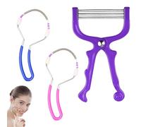 CJZZ Epilatore Viso Donna 3 Pezzi-Epilatore Viso-Epilatore per Labbra-Epilatore Facciale Primaverile-Epilatore Manuale a Molla-per Rimuovere i Peli Fini su Guance e Labbra,2 Stili