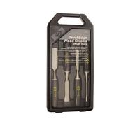 CK Tools T1180 Legno Scalpello Squadra con Bordo Set Di 4 Plus Affilatura Pietra