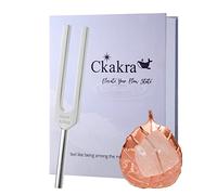 Ckakra Biofield Therapy Mindfulness Tuning Fork, kit di cristalli di quarzo rosa, accessori per meditazione, strumenti calmanti, frequenze Solfeggio 639 Hz, chakra del cuore, foglia Bodhi
