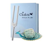 Ckakra Solfeggio Frequenze Diapason con Kit Cristallo Naturale, Pace Interiore, 741hz Solfeggio Frequenze per Chakra della Gola, Pavone