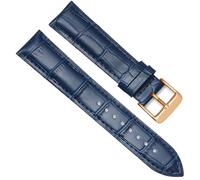 CKAKZTPTEV Cinturino for orologio vintage in pelle spazzolata con sgancio rapido, fibbia in acciaio inossidabile(Blue-R,20mm)
