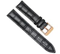 CKAKZTPTEV Cinturino for orologio vintage in pelle spazzolata con sgancio rapido, fibbia in acciaio inossidabile(Black-R,20mm)