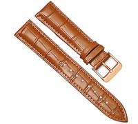 CKAKZTPTEV Cinturino for orologio vintage in pelle spazzolata con sgancio rapido, fibbia in acciaio inossidabile(Light brown-R,20mm)