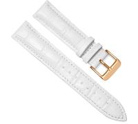 CKAKZTPTEV Cinturino for orologio vintage in pelle spazzolata con sgancio rapido, fibbia in acciaio inossidabile(White-R,20mm)