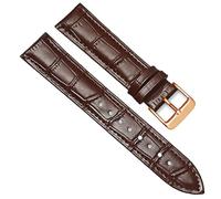CKAKZTPTEV Cinturino for orologio vintage in pelle spazzolata con sgancio rapido, fibbia in acciaio inossidabile(Brown-R,20mm)