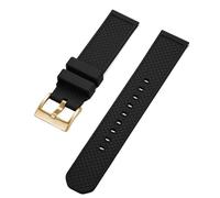 CKAKZTPTEV Cinturino in gomma con sgancio rapido adatto a tutte le marche di orologi intelligenti(Black gold,20mm)