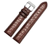 CKAKZTPTEV Leather Strap Replacement Strap Smart Watch Strap Unisex(A-brown-silver,21mm)