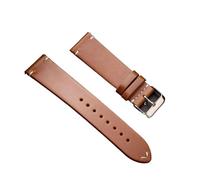 CKAKZTPTEV Leather Watch Strap Replacement Watch Strap Smart Watch Strap Unisex(Yellow Brown,22mm)